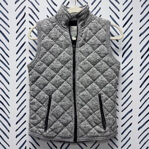 Thread & Supply Heathered Gray Quilted Vest - S